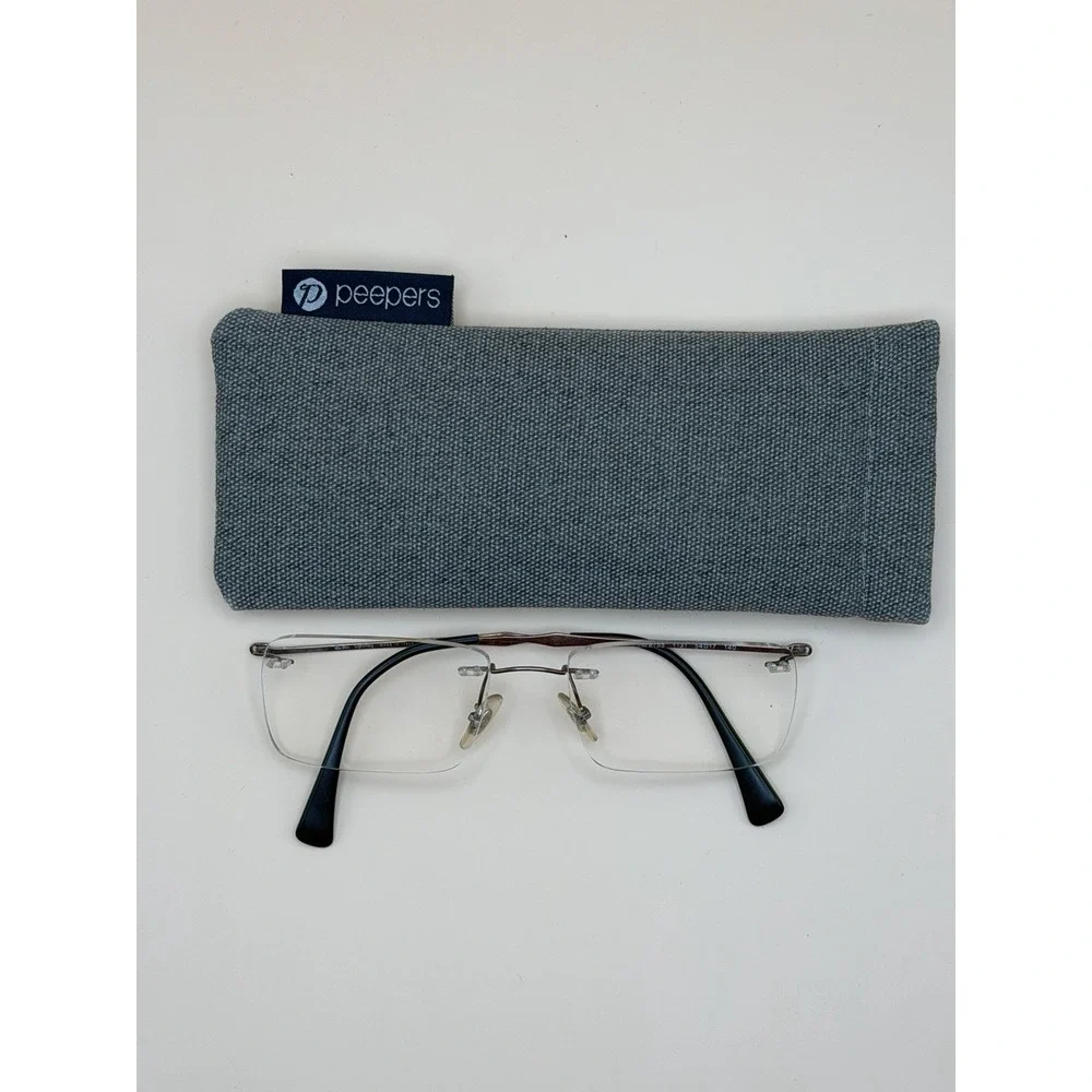 Ray-Ban RB8755 1128 Matte Gunmetal Rimless Eyeglasses Frame Square 56-17)